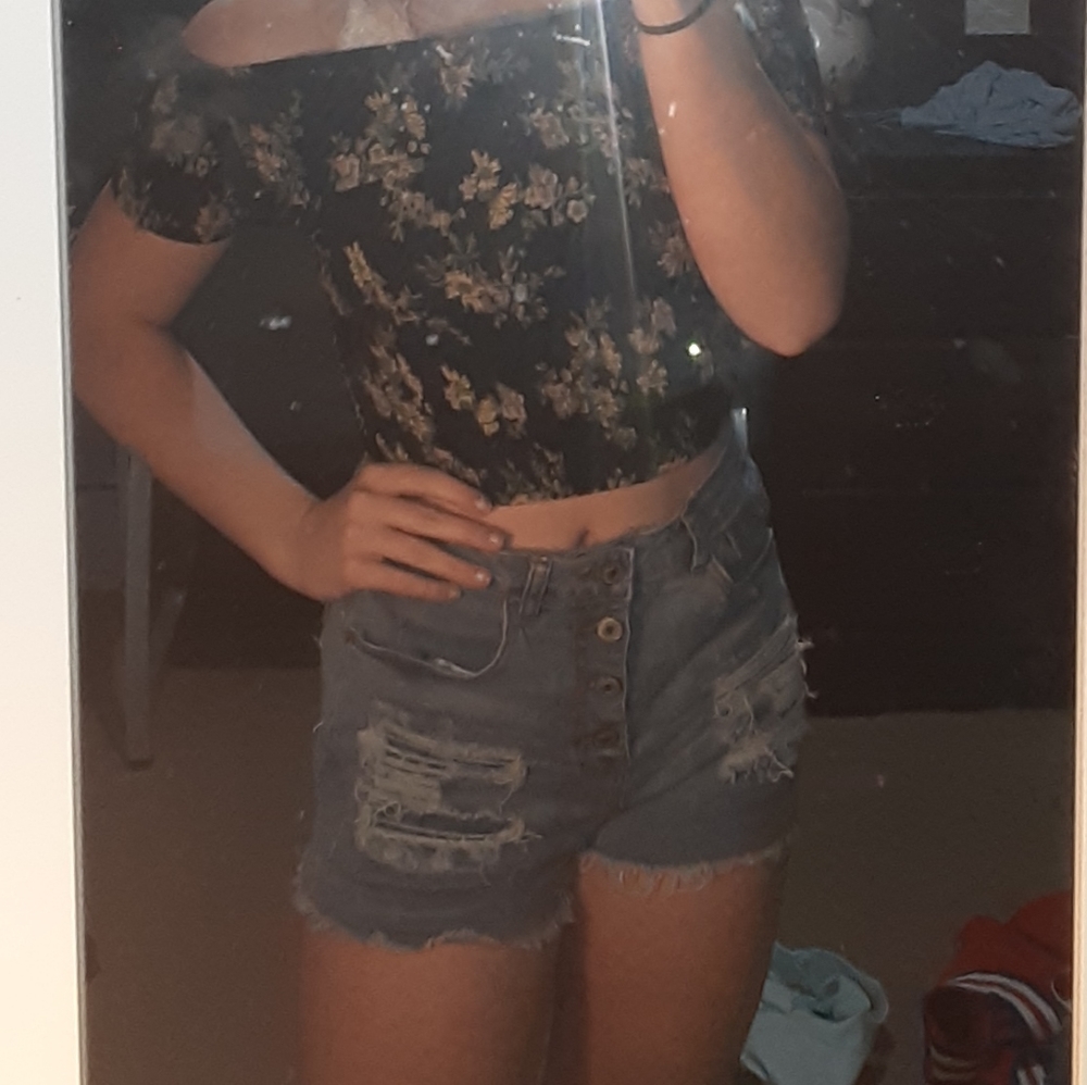 Ripped Jean Shorts